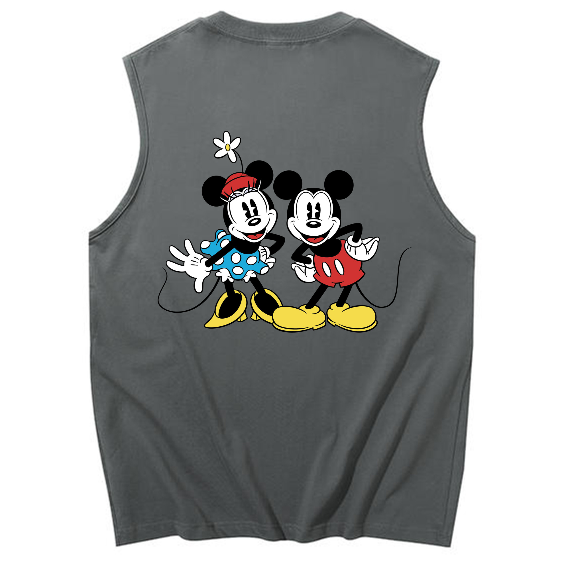 ミッキーマウス Mickey Mouse コットン100％タンクトップ（背面プリント）